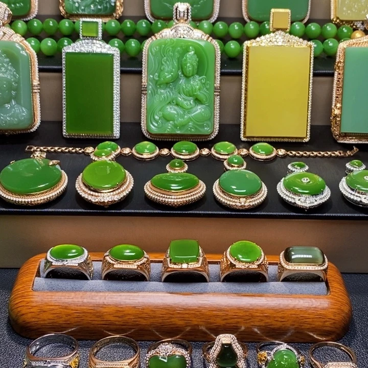 吊坠(不含链)18K金镶嵌和田玉