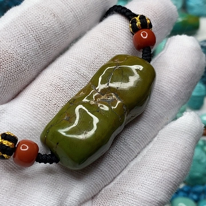 绿松石未镶嵌天然原矿 地大质检