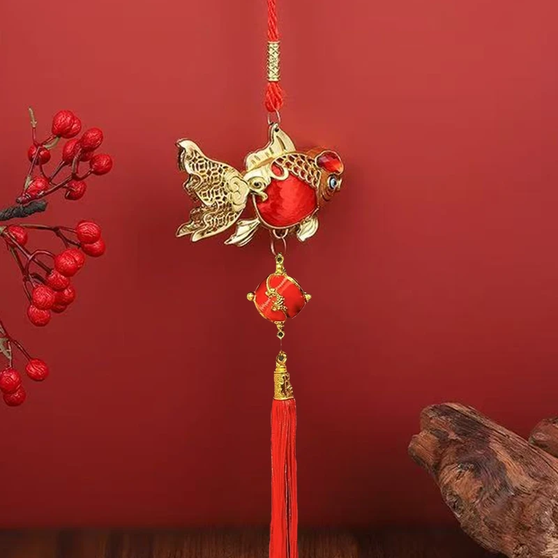 新年挂件金鱼室内乔迁喜庆新春过年婚庆挂件鲤鱼小鱼春节挂件客厅