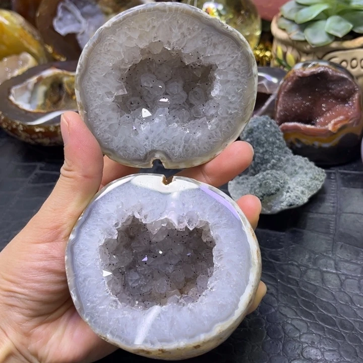 水晶未镶嵌发饰白牙炮筒盆