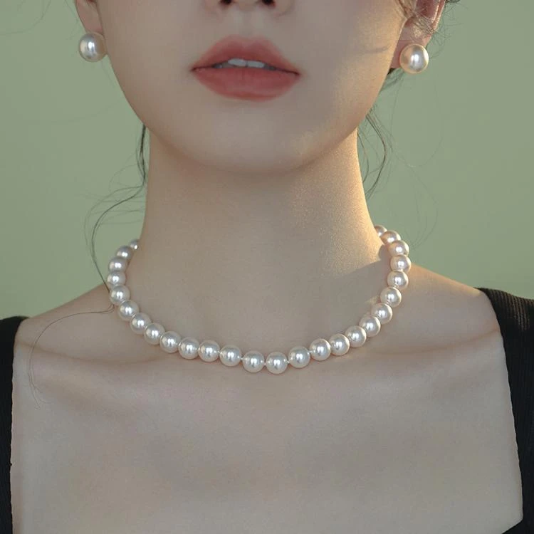 合金项链 【件件保真】 2025时尚高级感珍珠母贝项链 精致优雅气质