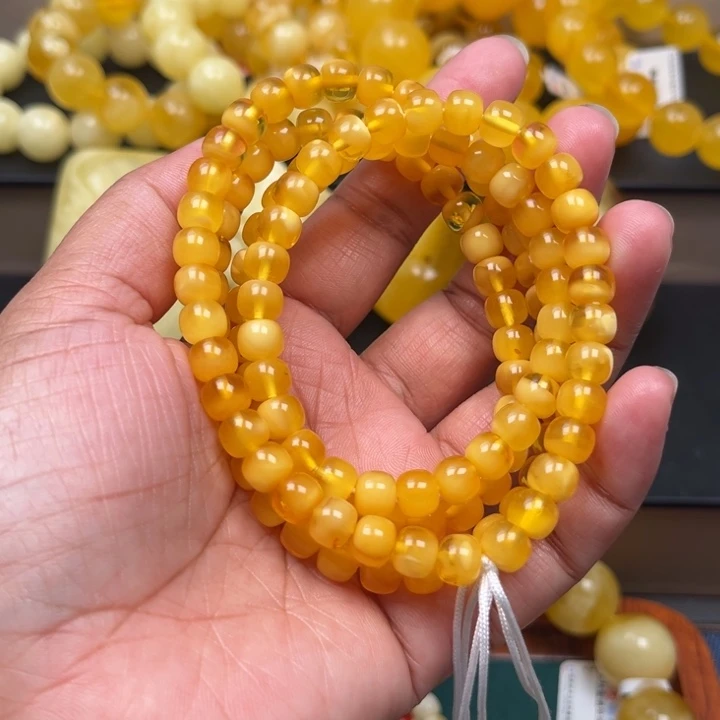 琥珀未镶嵌珠宝奇石M53号7+金白妖花