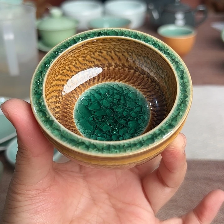 龙泉云间青瓷小米茶器