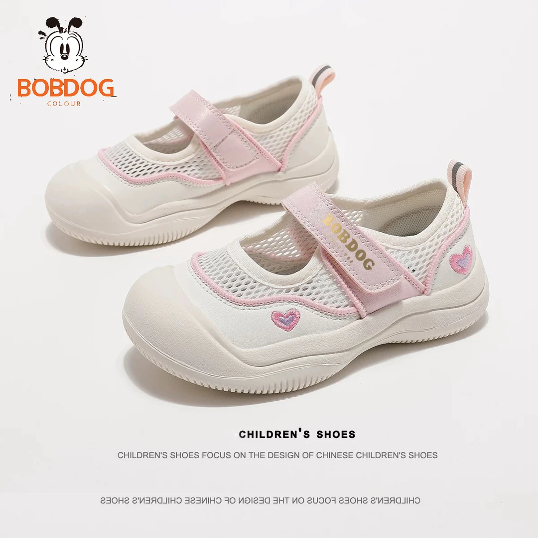 巴布豆女童夏季包头凉鞋春秋儿童网面透气鞋子休闲运动鞋女2549