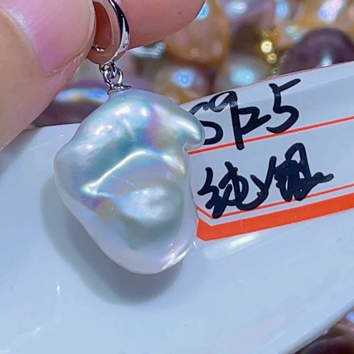 淡水珍珠银S925镶嵌颈饰