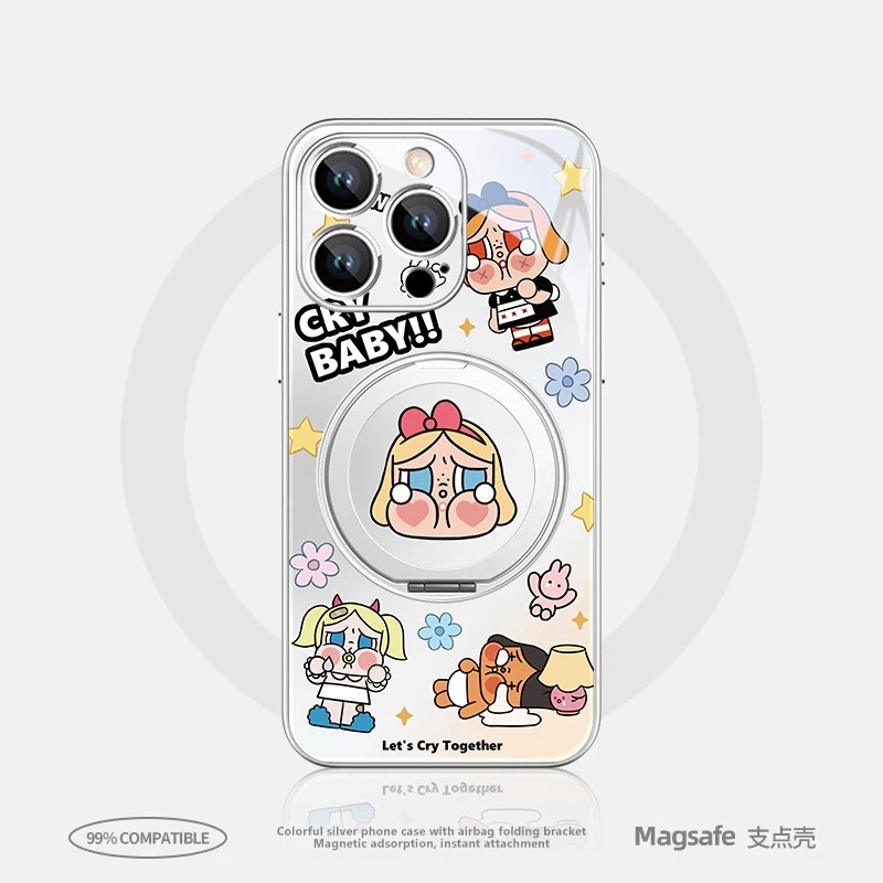 crybaby哭娃适用苹果16手机壳华为pura80/mate70磁吸支架小米15