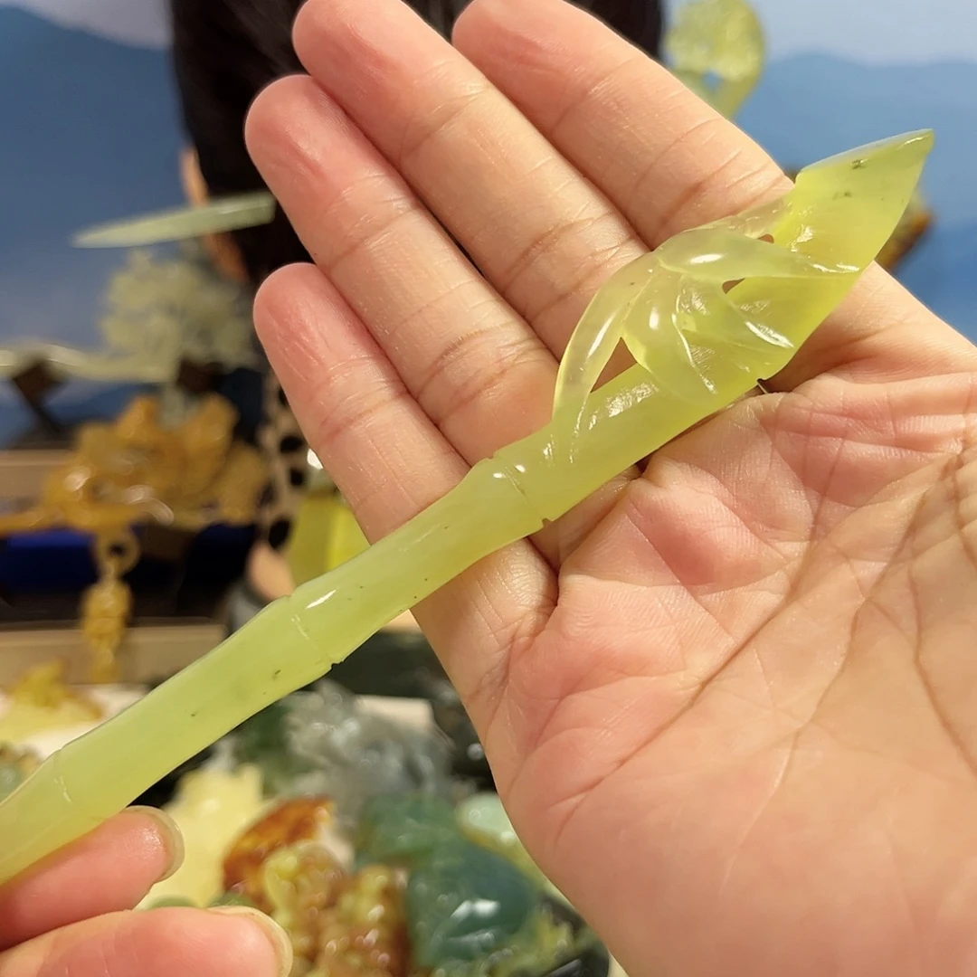 蛇纹石玉合金发饰