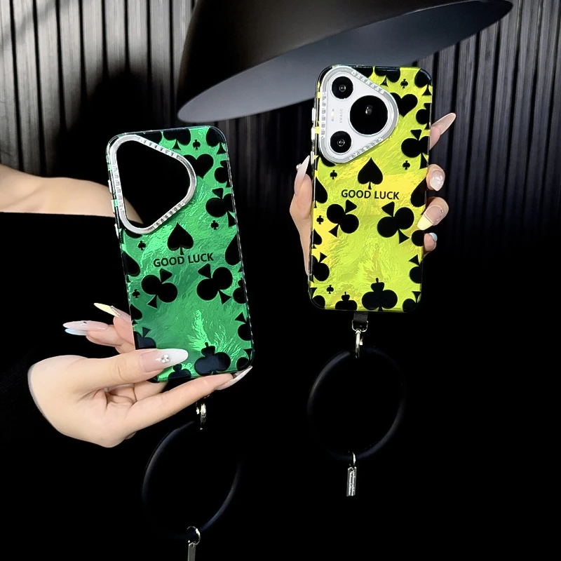 适用华为pura70pro手机壳新款p70套p70ultra创意黑桃梅花小众女款