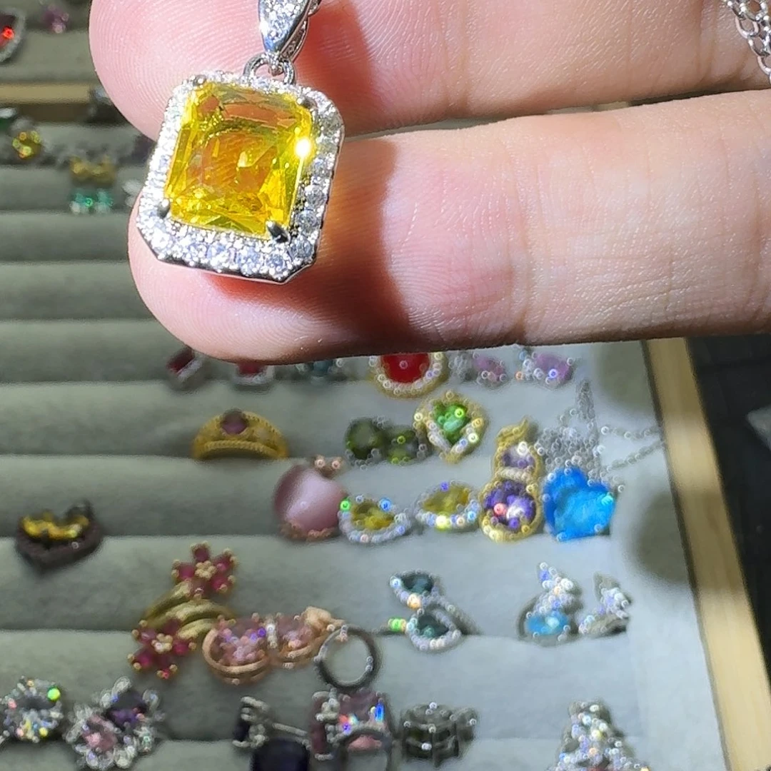 戒指水晶银S925镶嵌