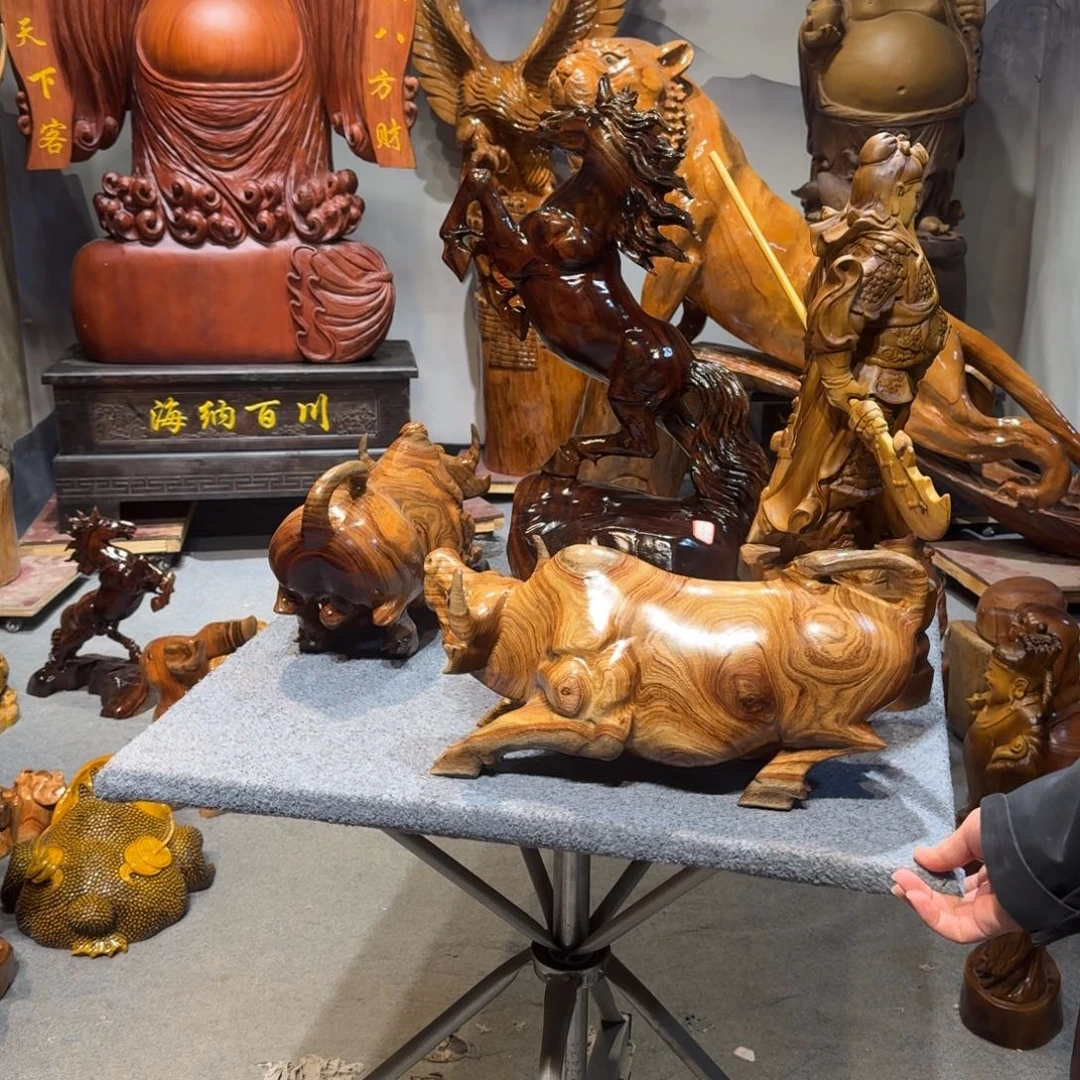 香榧木成香樟木抬头牛