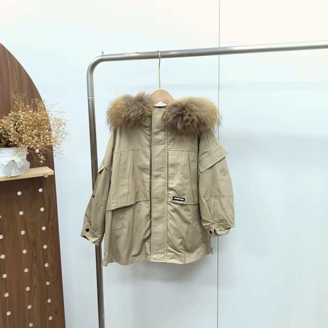 【3638A】卡其色时尚羽绒服A8-9