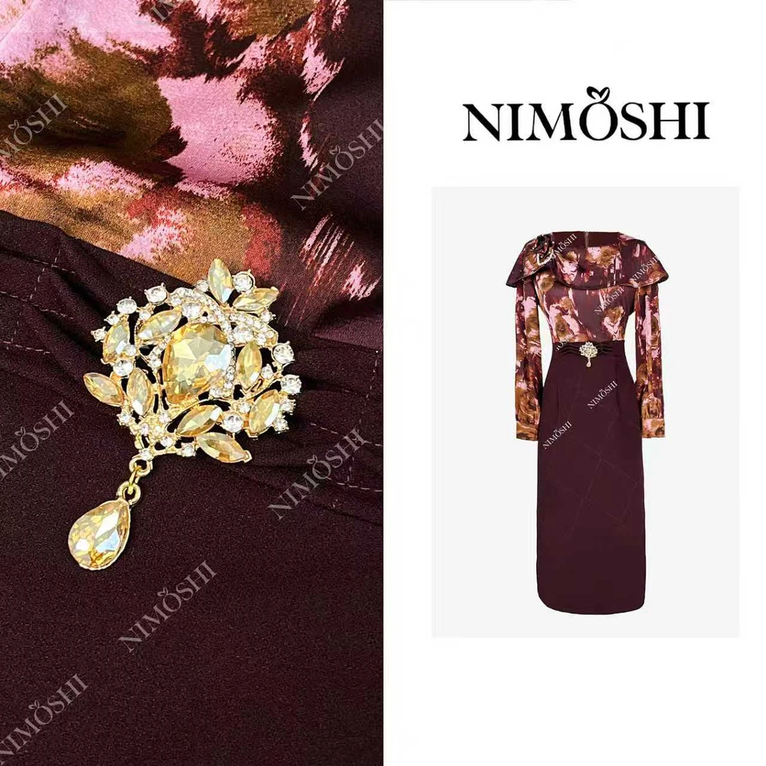 【莎总专属】秋季法式时尚假两件披风设计气质显瘦连衣裙Q2444