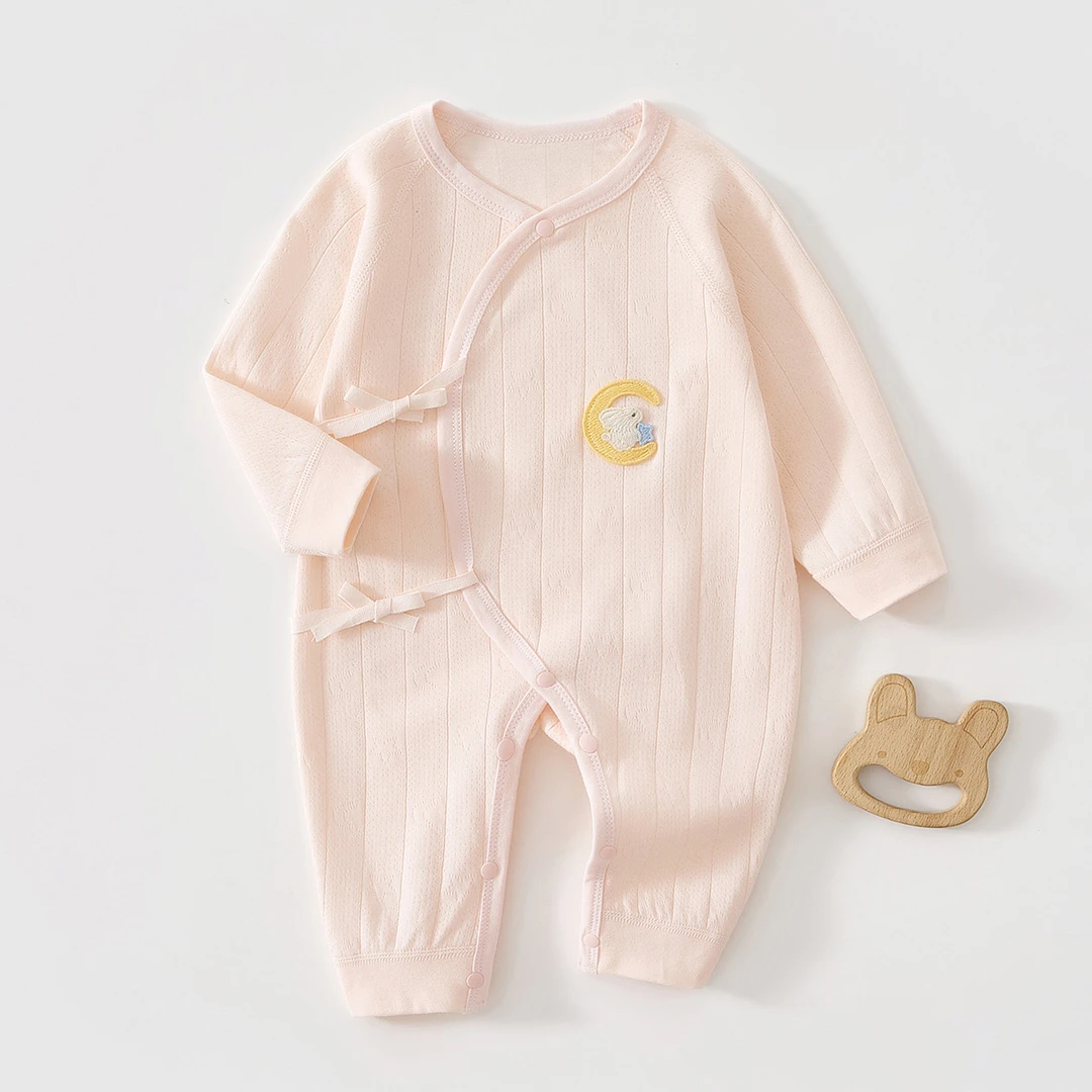 新生婴儿儿春秋衣服纯棉连体衣小月龄宝宝52码哈衣蝴蝶衣a类爬服3