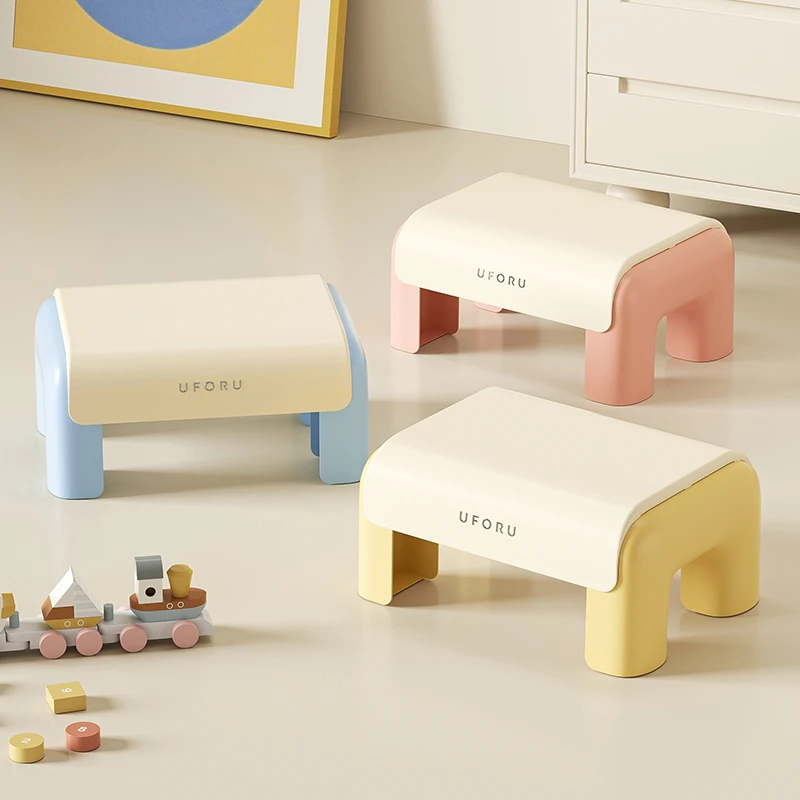 橱明星马卡龙儿童凳家用防滑换鞋凳踩脚凳多功能加厚客厅矮凳子