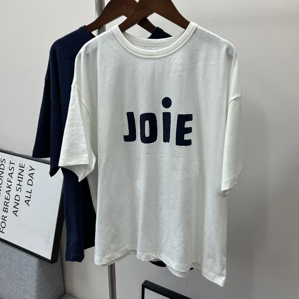 外贸原单【衣长65】高支棉圆领透气贴肤宽松T恤女短袖夏体恤衫