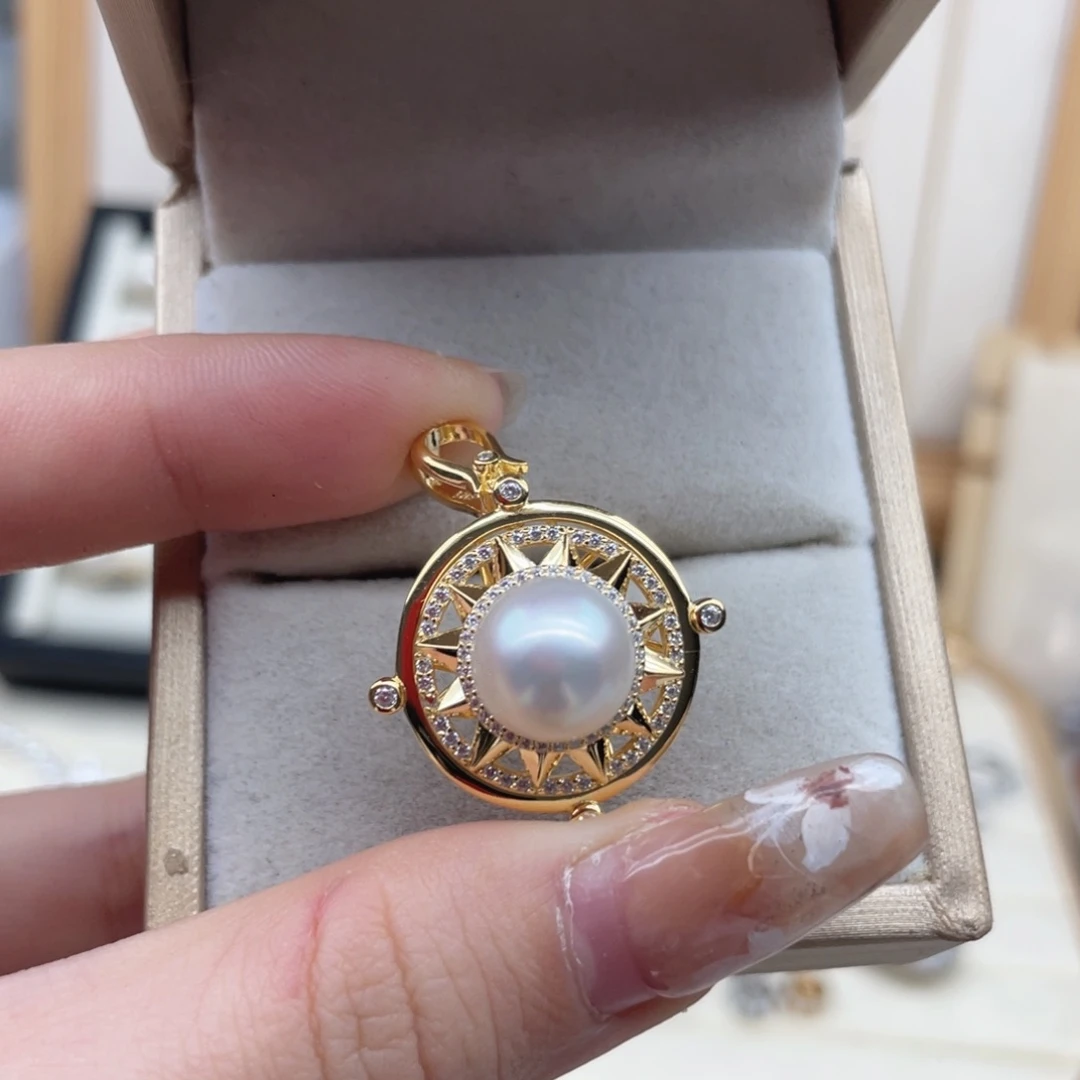 银S925镶嵌海水珍珠颈饰Q180