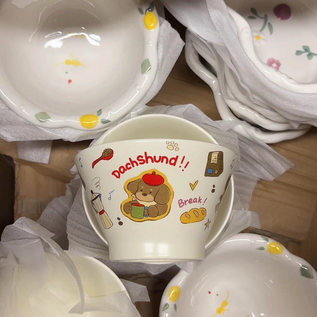 稻谷壳咖啡小狗 五寸碗