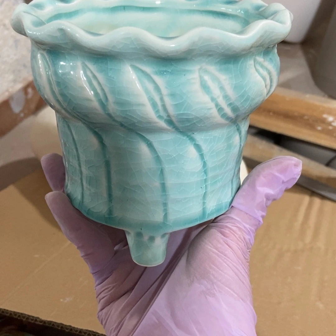 红陶微瑕高温陶瓷花盆