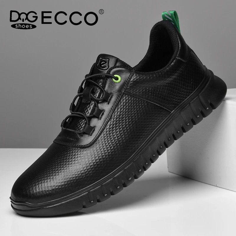 DQGECCO爱步特伦男士百搭夏季透气百搭真皮软底潮鞋低帮轻便鞋子