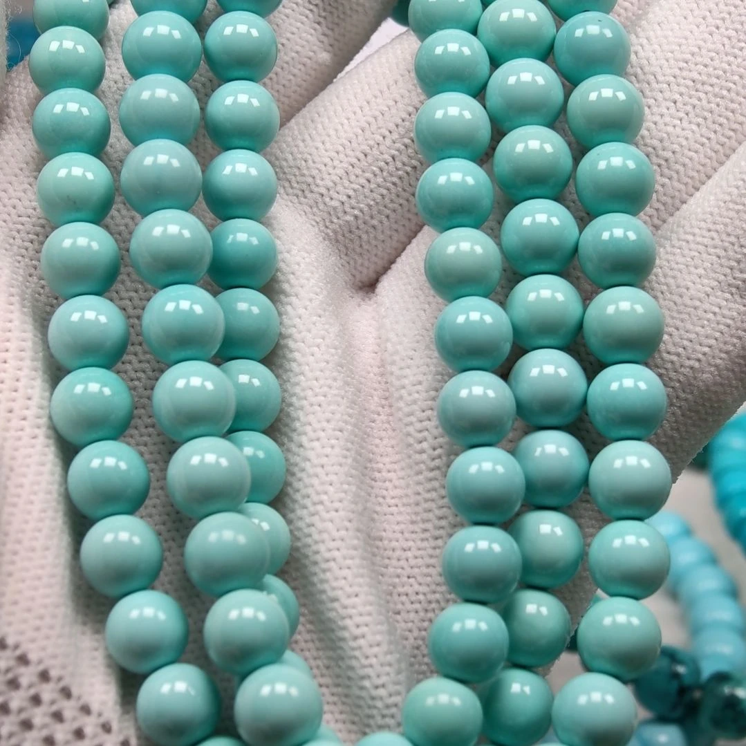 绿松石18K金镶嵌原矿绿松石