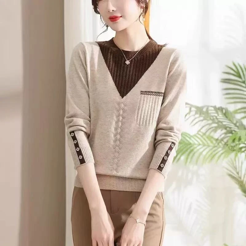 【小麦穗】高端定制时尚百搭套头针织衫A944