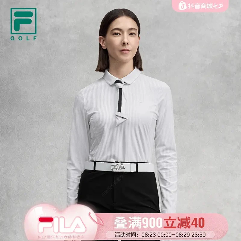 Fila/斐乐女士秋冬【高尔夫系列】户外休闲商务长袖T恤A11W545201F