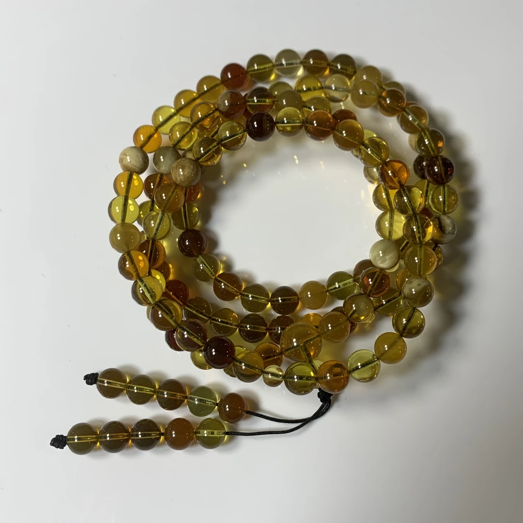 天然缅甸琥珀项链（多样性发）