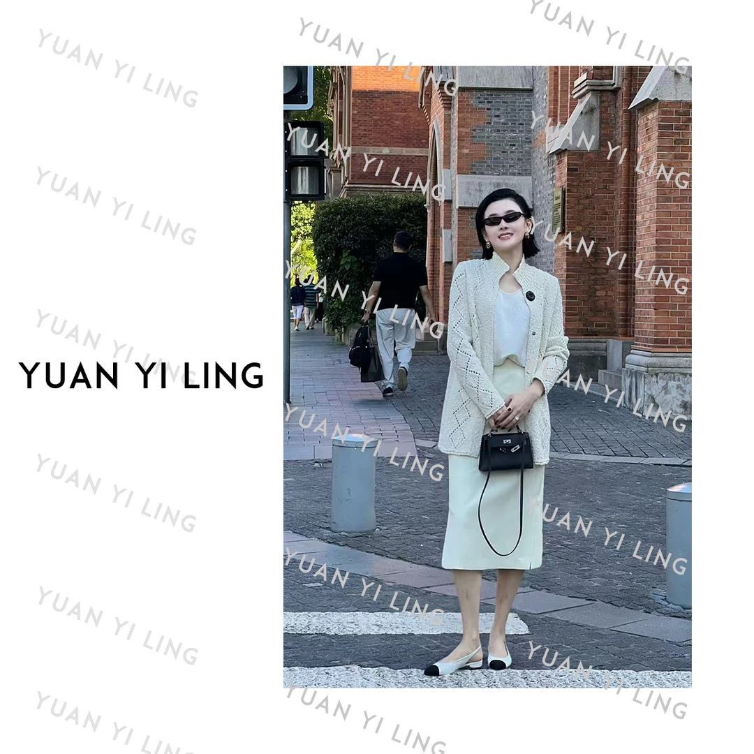 袁艺灵【美学艺术】重工立体钩花镂空肌理感针织外套