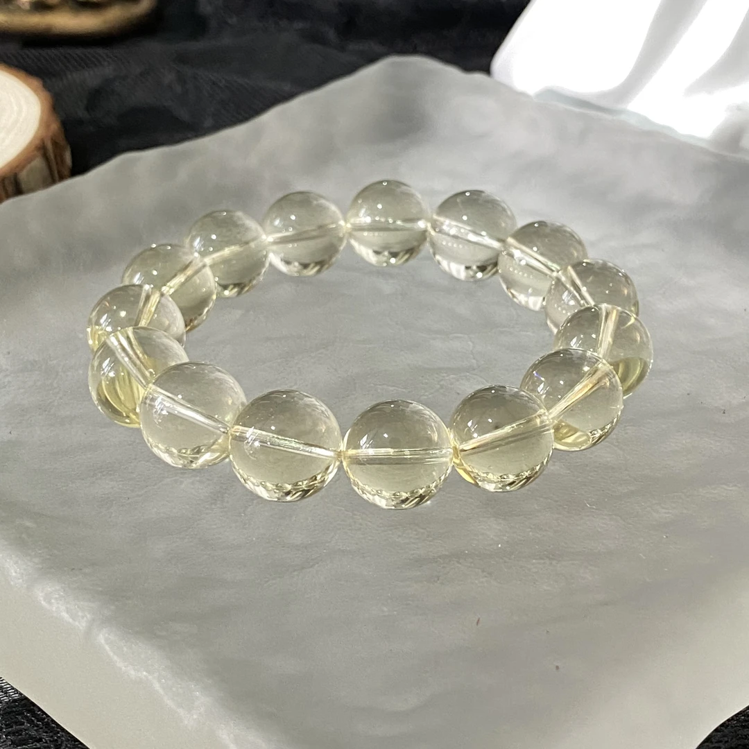 柠檬晶圆珠单圈约14-15mm