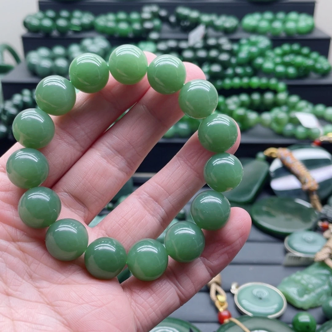 和田玉（碧玉）未镶嵌手链