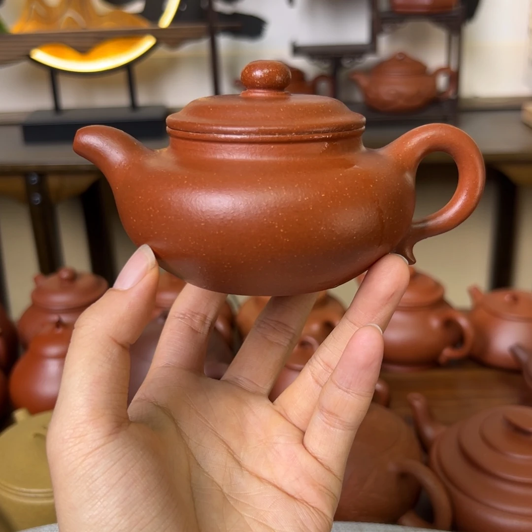 紫砂茶壶紫砂壶仿古壶红降坡200cc