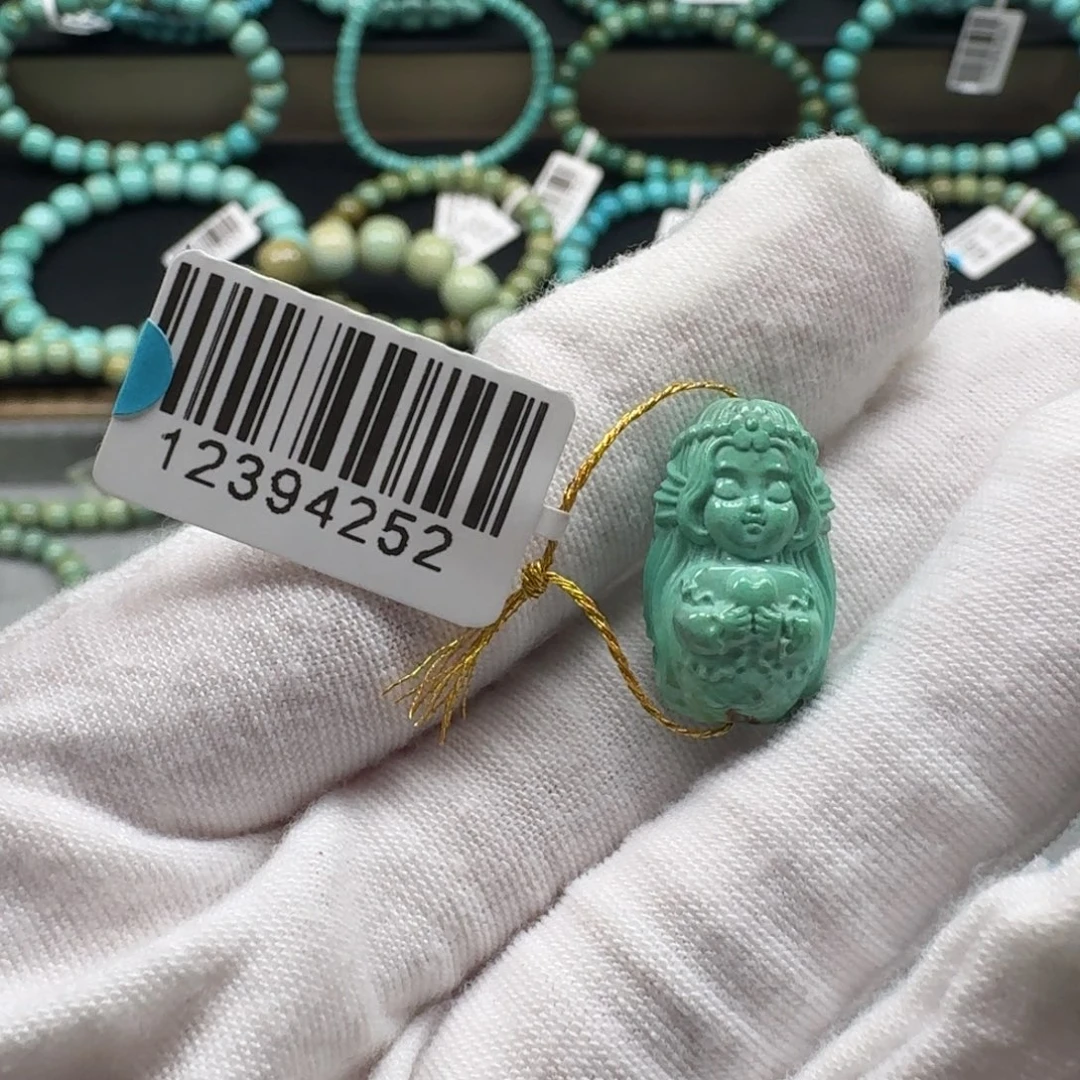 绿松石未镶嵌挂件