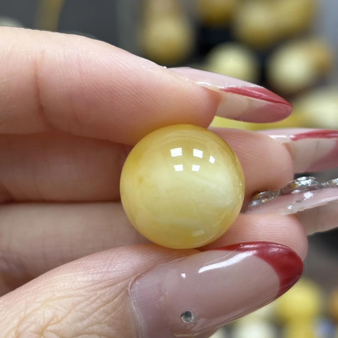 16.0mm瑕疵·小妖珠宝天然原矿琥珀蜜蜡