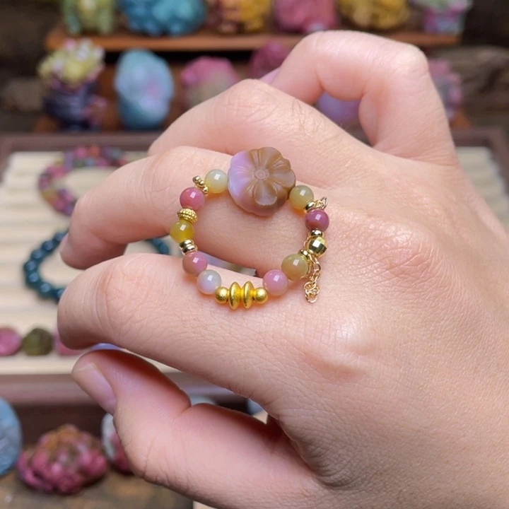 玛瑙/玉髓合金珠宝半成品盐源玛瑙戒指
