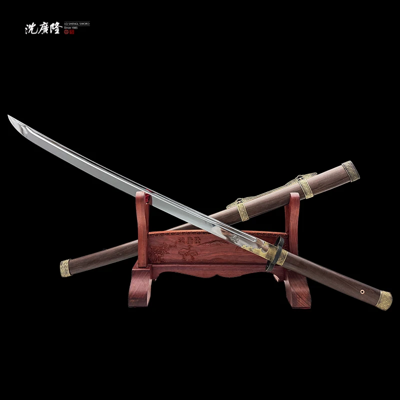 龙泉沈广隆-素装戚家刀 5160 黄铜 宝剑 未开刃