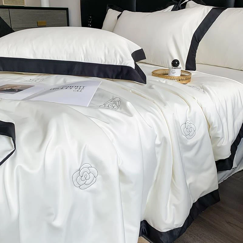 水星甄选夏天冰丝夏凉被床上四件套轻奢高级感夏季床品被子床单床