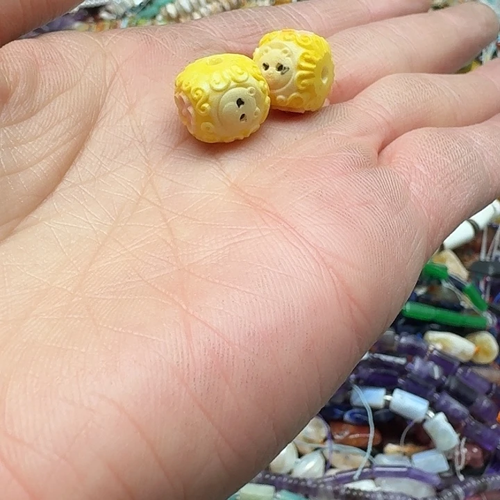 玛瑙/玉髓未镶嵌珠宝半成品一个13mm根付