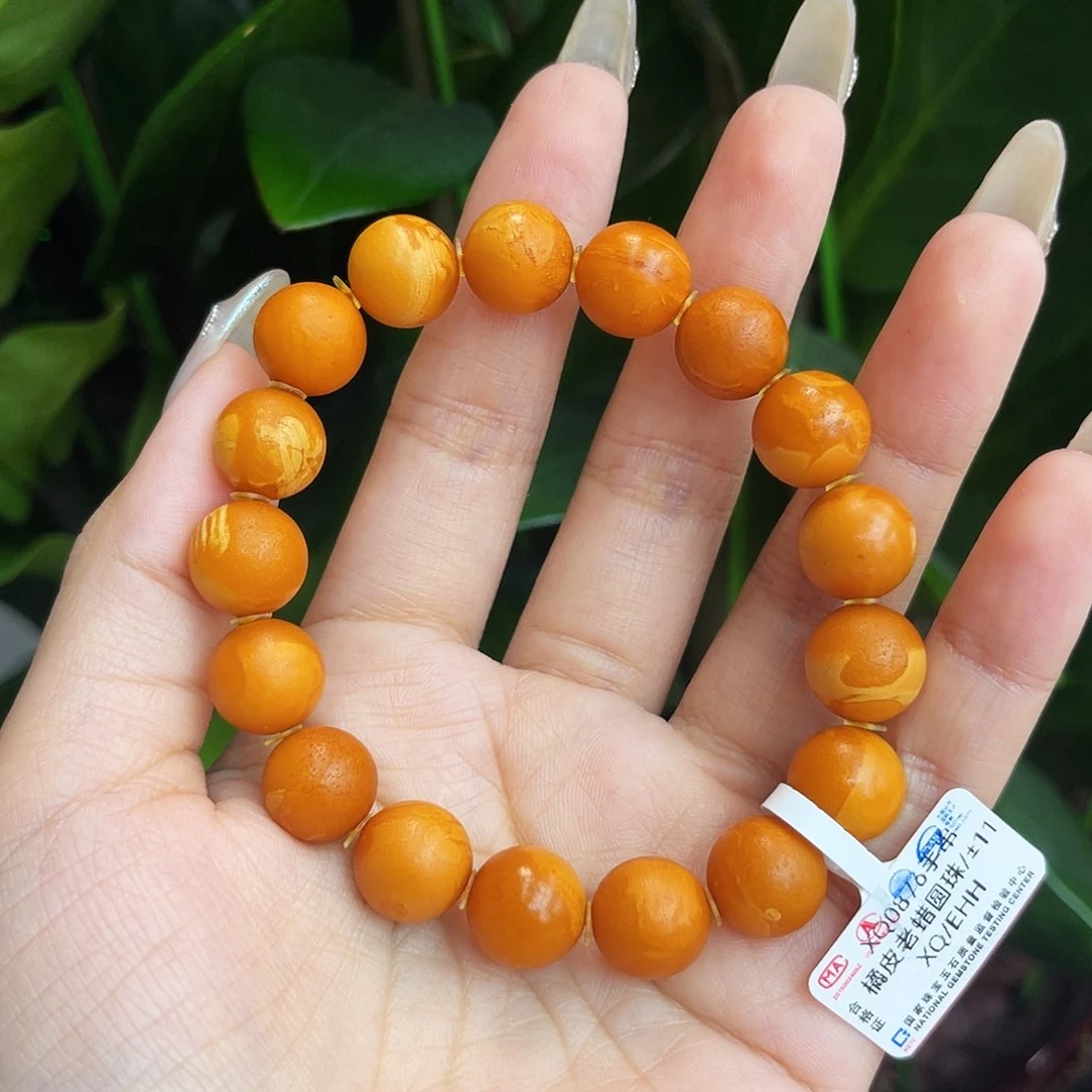 未镶嵌琥珀手链11 m老蜡
