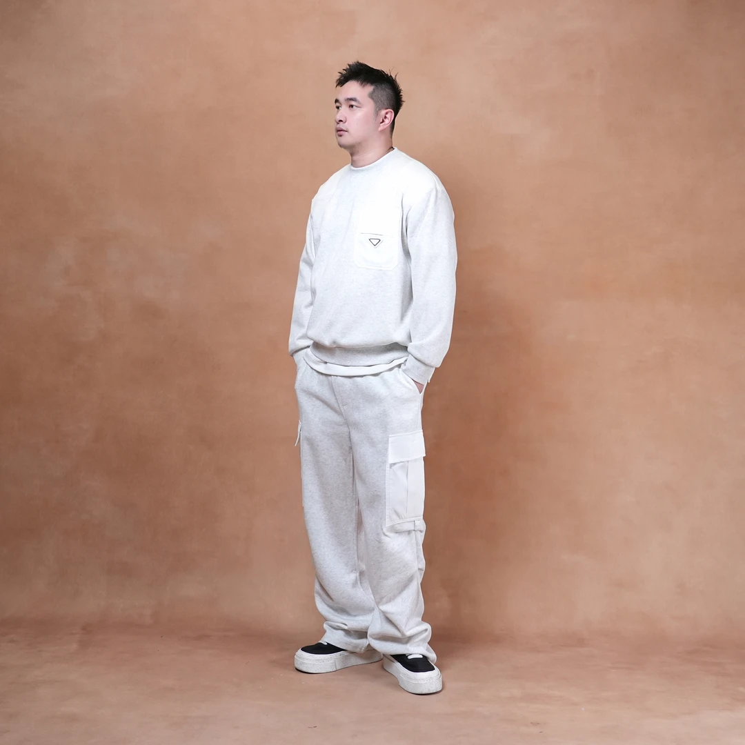 马丁叔叔  秋季新款休闲时尚复古风圆领卫衣上衣 810