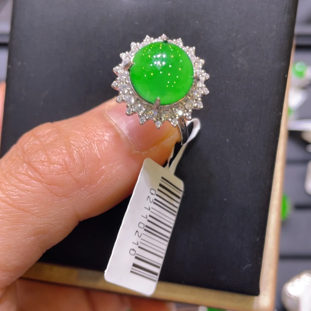 翡翠未镶嵌项链戒指