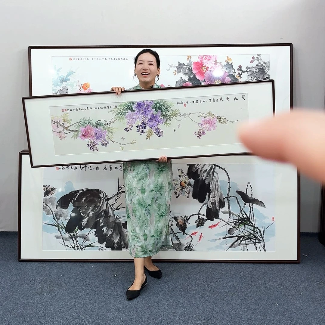 国画手绘作品160×45尺寸