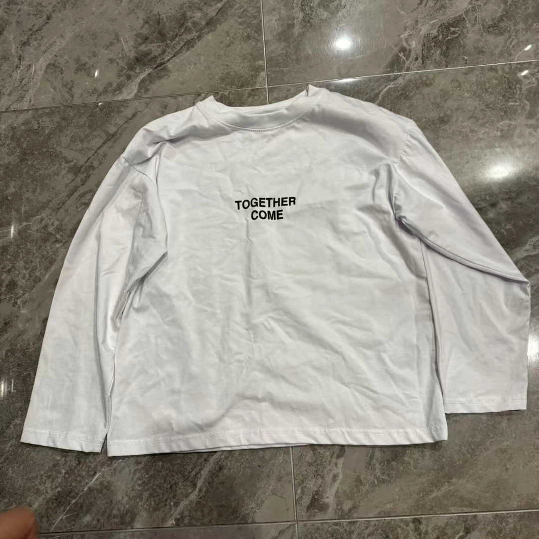 蛋蛋家【福利款】白色字母长袖T恤