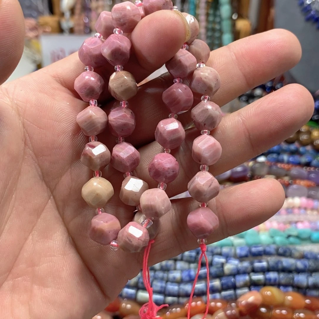 玛瑙/玉髓合金珠宝半成品红纹石扭扭切一条卡10mm