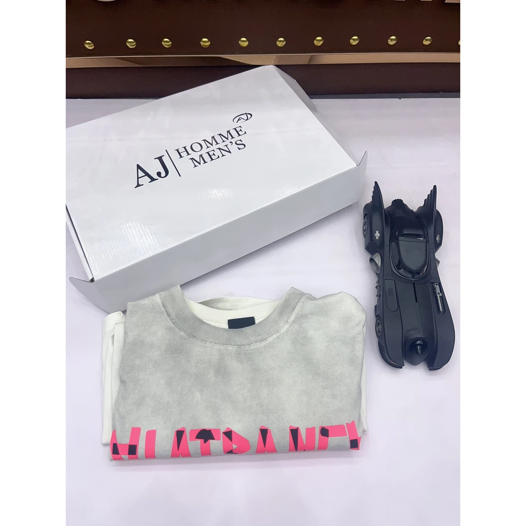 【新潮轻奢 壹鸣 】7015新款短袖重磅潮牌百搭胶带字母设计款