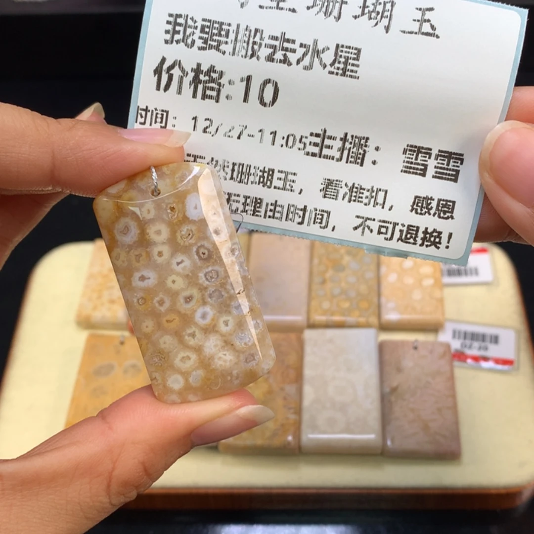 我***了硅化珊瑚（珊瑚玉）未镶嵌吊坠(赠链)