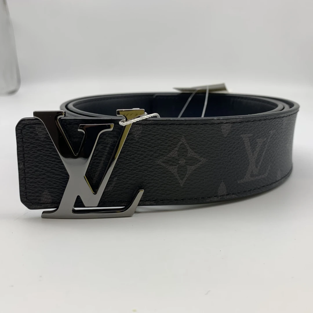 95新 LouisVuitton/路易威登 100码枪扣黑花双面腰带15089680