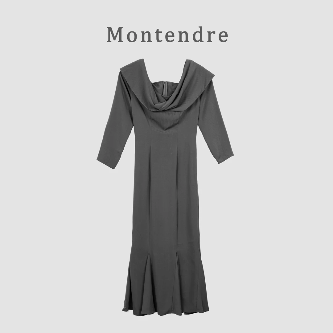 【表姐家】V 夏季新款 日系优雅收腰垂坠感千金清冷感V领连衣裙