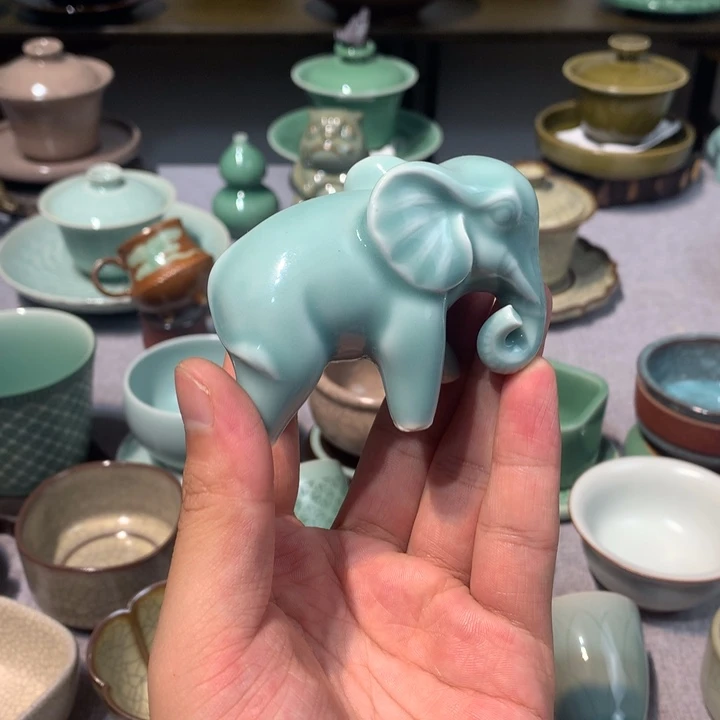 龙泉青瓷手工茶宠