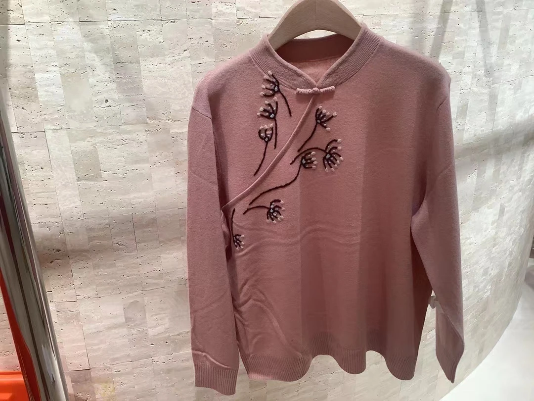 〖蕙子严选〗WL 1102-1新款国风重工高质羊毛衫