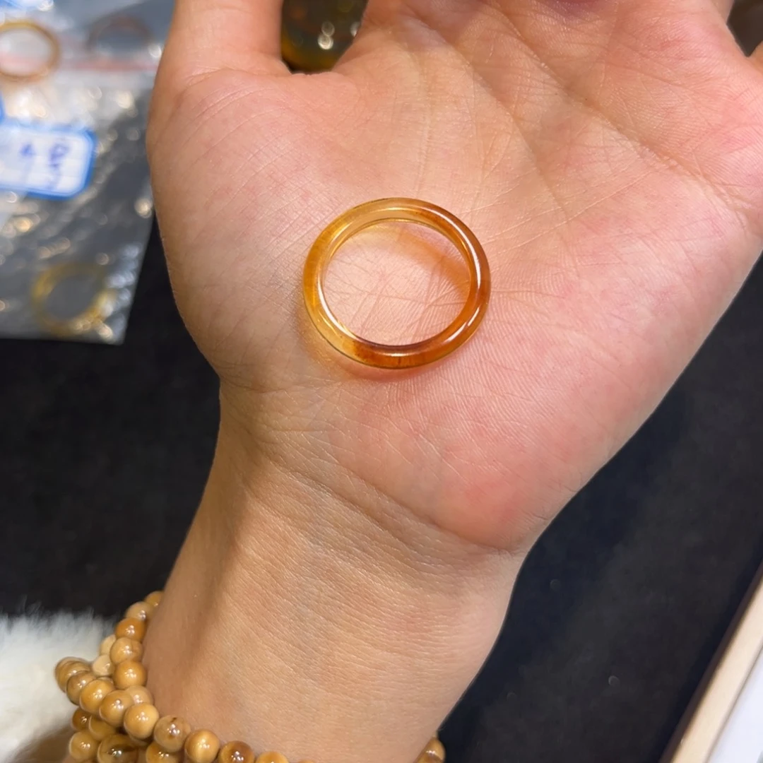 未镶嵌琥珀手镯小*戒指21号/35